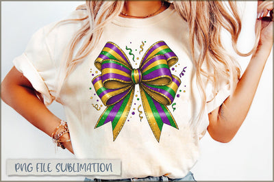 Coquette Mardi Gras Bow Sublimation Sublimation Shetara Begum 