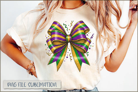 Coquette Mardi Gras Bow Sublimation Sublimation Shetara Begum 