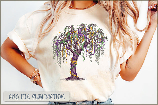 Coquette Mardi Gras Tree, Bead Tree PNG Sublimation Shetara Begum 