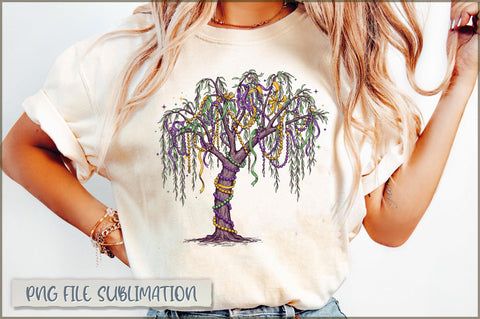 Coquette Mardi Gras Tree, Bead Tree PNG Sublimation Shetara Begum 