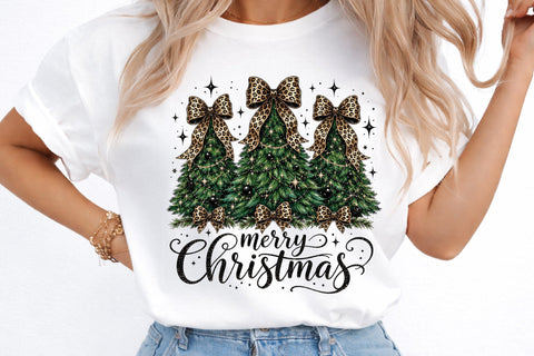 Coquette Merry Christmas Tree Sublimation Png Sublimation designmaster24 
