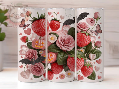 Coquette Pastel Goth Halloween Tumbler, Messy Collage Wrap, Cute Spooky Jack-O’-Lantern, 20Oz Tumbler Sublimation, Vintage Halloween Cup, Girly Spooky Drinkware, Pastel Goth Mug Sublimation Lara' s Designs 