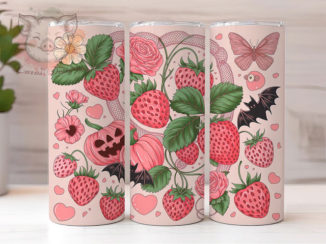 Coquette Pastel Goth Halloween Tumbler, Messy Collage Wrap, Cute Spooky Jack-O’-Lantern, 20Oz Tumbler Sublimation, Vintage Halloween Cup, Girly Spooky Drinkware, Pastel Goth Mug Sublimation Lara' s Designs 