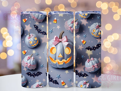 Coquette Pastel Pumpkin Halloween Tumbler, Pastel Halloween Wrap, 20Oz Sublimation Design, Cute Pumpkin Cup, Pastel Fall Drinkware, Girly Halloween Tumbler, Soft Color Pumpkin Wrap Sublimation SvggirlplusArt 