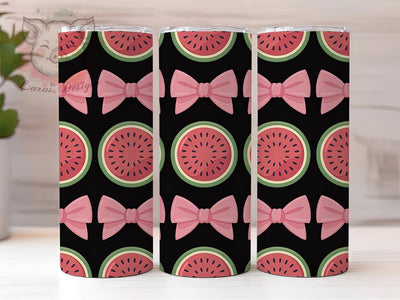 Coquette Pastel Summer Watermelon Tumbler, Fruits Tumbler Wrap, Summer Drinkware Design, 20Oz Tumbler Sublimation, Cute Fruit Cup, Girly Summer Mug, Pastel Watermelon Wrap Sublimation Lara' s Designs 