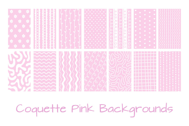Coquette Pink Backgrounds Digital Pattern Rin Green 