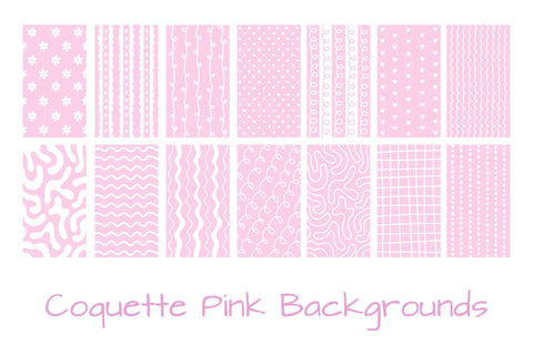Coquette Pink Backgrounds Digital Pattern Rin Green 