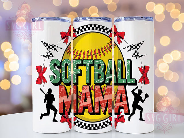 Coquette Pink Softball Mama Tumbler, Softball Mama Gift, Girly Baseball Design, Pink Softball Wrap, Preppy Athlete Sublimation, Feminine Sports Tumbler, Romantic Game Day Present Sublimation SvggirlplusArt 