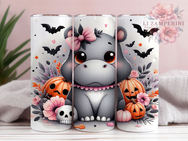 Coquette Pumpkin Hippo Halloween Tumbler, Cute Halloween Wrap, Pumpkin Hippo PNG, 20oz Sublimation Design, Girly Fall Tumbler, Pastel Halloween Cup, Kawaii Hippo Mug Sublimation Li Zamperini 