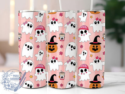Coquette Retro Cute Ghost Tumbler Wrap, Retro Cute Ghost Wrap, Halloween 20Oz Design, Vintage Ghost Cup Wrap, Pastel Halloween Drinkware, Cute Spooky Tumbler, Retro Ghost Mug Design Sublimation ToriDesigns 
