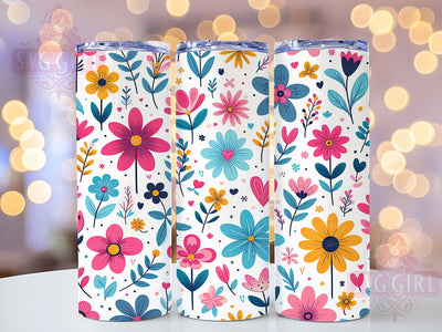 Coquette Romantic Floral Tumbler, Coquette Flower Pattern, Romantic Bloom Design, 20Oz Sublimation Wrap, Feminine Floral Art, Elegant Flower Texture, Tumbler Sublimation Sublimation SvggirlplusArt 
