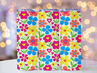Coquette Romantic Floral Tumbler, Coquette Flower Pattern, Romantic Bloom Design, 20Oz Sublimation Wrap, Feminine Floral Art, Elegant Flower Texture, Tumbler Sublimation Sublimation SvggirlplusArt 