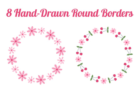 Coquette Romantic Frames PNG Clipart Sublimation Rin Green 