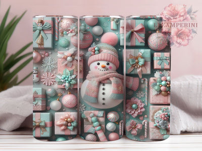 Coquette Snowman Winter Tumbler, Cute Snowman, Winter Coquette, Bow Snowman, Winter Aesthetic, 20oz Tumbler, Sublimation Design Sublimation Li Zamperini 