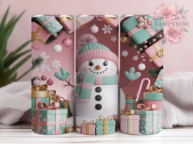 Coquette Snowman Winter Tumbler, Cute Snowman, Winter Coquette, Bow Snowman, Winter Aesthetic, 20oz Tumbler, Sublimation Design Sublimation Li Zamperini 