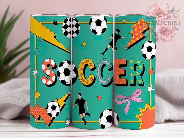 Coquette Soccer Girl 20oz Tumbler, 20oz Sublimation Wrap, Soccer Fan Tumbler, Soccer Girl Tumbler, Trendy Soccer Drinkware, Sports Lover Gift, Aesthetic Soccer Design Sublimation Li Zamperini 