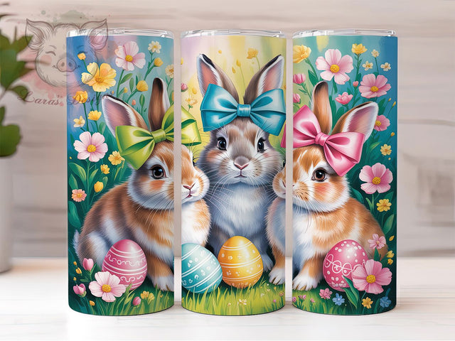 Coquette Spring Easter Bunny Tumbler, Easter Bunny Tumbler, Cute Bunny Wrap, Spring Bunny Wrap, Stylish 20oz Wrap, Sublimation Design, Trendy Gift Idea Sublimation Lara' s Designs 