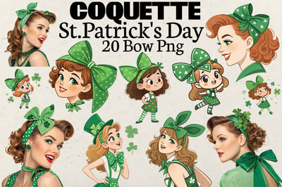 Coquette St.Patrick's Bow Day Png Bundle SVG Angelina750 