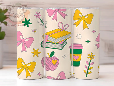 Coquette Teacher Chic Tumbler, Coquette Style, School Design, Classroom Chic, Trendy Educator, 20Oz Tumbler, Sublimation Wrap Sublimation Lara' s Designs 