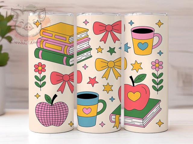 Coquette Teacher Chic Tumbler, Coquette Style, School Design, Classroom Chic, Trendy Educator, 20Oz Tumbler, Sublimation Wrap Sublimation Lara' s Designs 