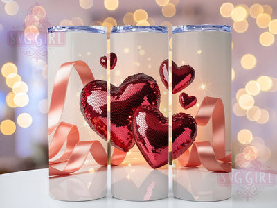 Coquette Valentine Heart Tumbler, Valentine Heart, Romantic Pattern, Cute Feminine Design, Elegant Wrap, Festive Theme, 20Oz Tumbler, Sublimation Sublimation SvggirlplusArt 