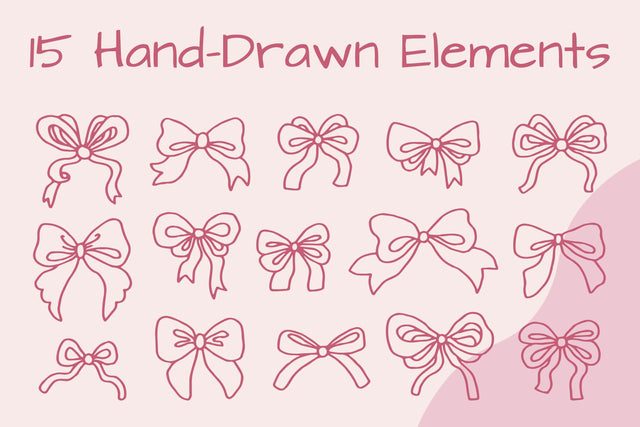 Coquette Vintage Bows PNG Clipart Sublimation Rin Green 