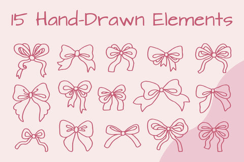 Coquette Vintage Bows PNG Clipart Sublimation Rin Green 