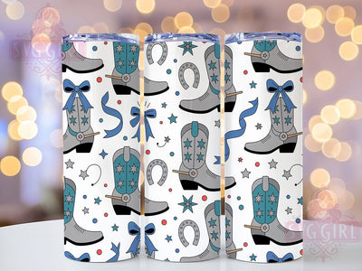 Coquette Western Cowgirl Tumbler, Boots Tumbler, Western 20oz Wrap, Sublimation Design, Stylish Gift Idea, Feminine Cowgirl Wrap, Rustic Western Tumbler Sublimation SvggirlplusArt 