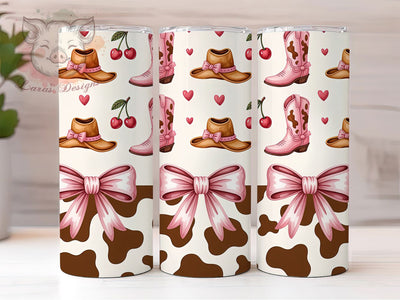 Coquette Western Cowgirl Tumbler, Western Tumbler, Rustic 20oz Wrap, Sublimation Design, Stylish Gift Idea, Cowgirl Wrap, Country Western Tumbler Sublimation Lara' s Designs 