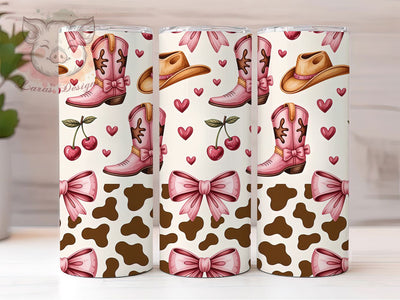 Coquette Western Cowgirl Tumbler, Western Tumbler, Rustic 20oz Wrap, Sublimation Design, Stylish Gift Idea, Cowgirl Wrap, Country Western Tumbler Sublimation Lara' s Designs 