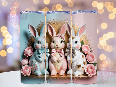 Coquette Whimsical Easter Bunny Tumbler, Cute Easter Bunny Tumbler, Whimsical Bunny Wrap, Festive Bunny Wrap, Stylish Bunny Wrap, Sublimation Design, Trendy Gift Idea Sublimation SvggirlplusArt 