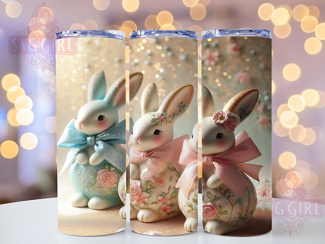Coquette Whimsical Easter Bunny Tumbler, Cute Easter Bunny Tumbler, Whimsical Bunny Wrap, Festive Bunny Wrap, Stylish Bunny Wrap, Sublimation Design, Trendy Gift Idea Sublimation SvggirlplusArt 