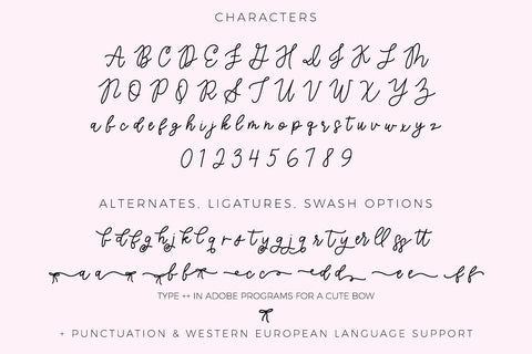 Coquettish Script with Swashes Font Beck McCormick 