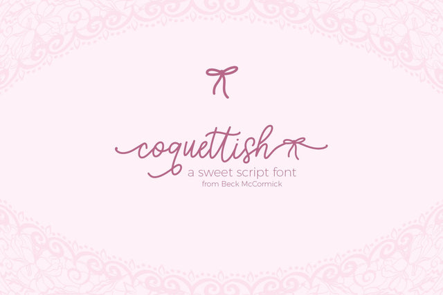 Coquettish Script with Swashes Font Beck McCormick 