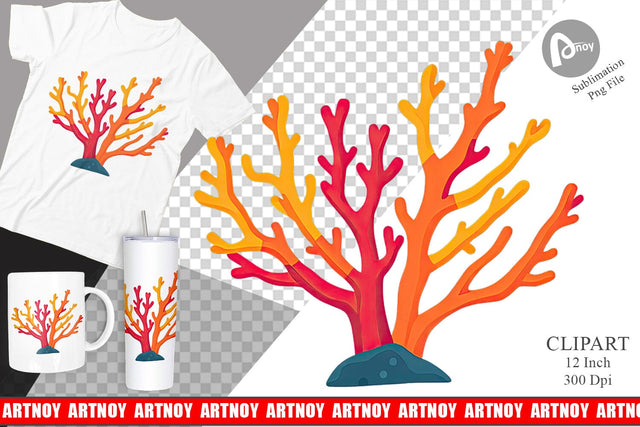 Coral Reef Clipart Sublimation artnoy 