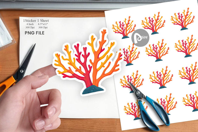 Coral Reef Sticker Sublimation artnoy 
