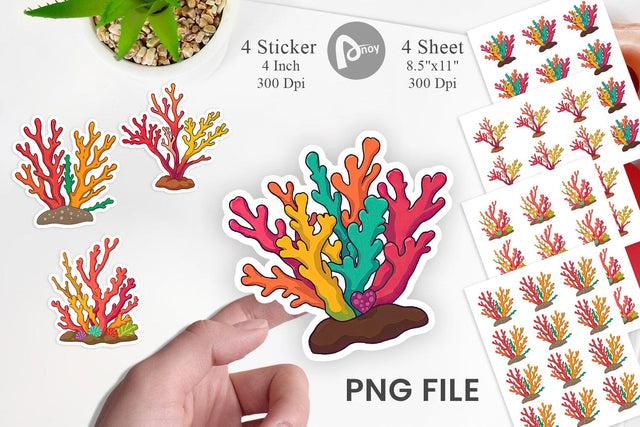 Coral Reef Sticker Sublimation artnoy 