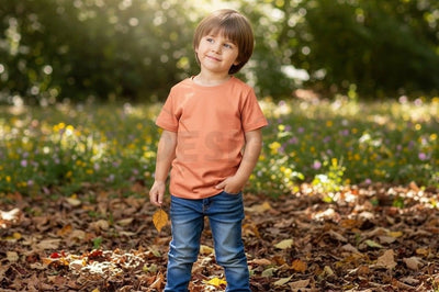 Coral t-shirt for kids Mock Up Photo Designangry 