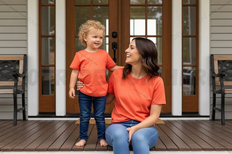 Coral t-shirt mockup design Mock Up Photo Regulrcrative 
