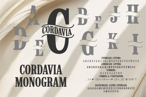 Cordavia Font Bundle - Modern Serif Font Family with Swashes Font TonisArtStudio 