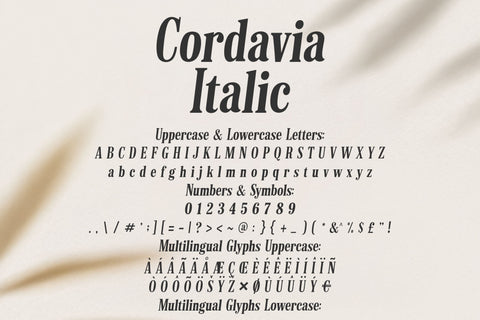 Cordavia Font Bundle - Modern Serif Font Family with Swashes Font TonisArtStudio 