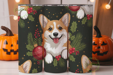 Corgi Christmas Winter Wonderland PNG Sublimation PixelChick 