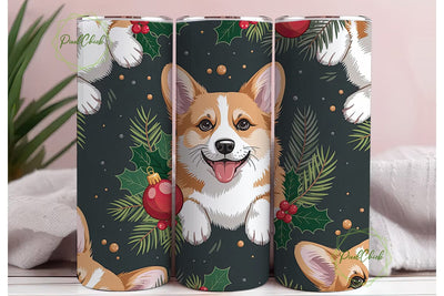 Corgi Christmas Winter Wonderland PNG Sublimation PixelChick 