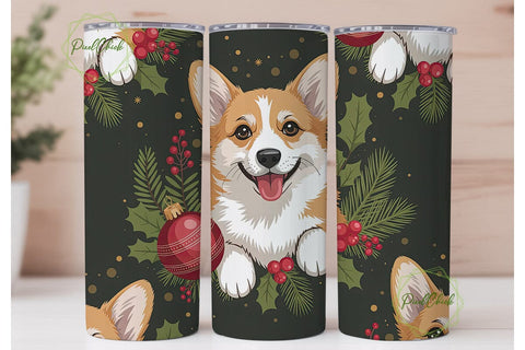 Corgi Christmas Winter Wonderland PNG Sublimation PixelChick 