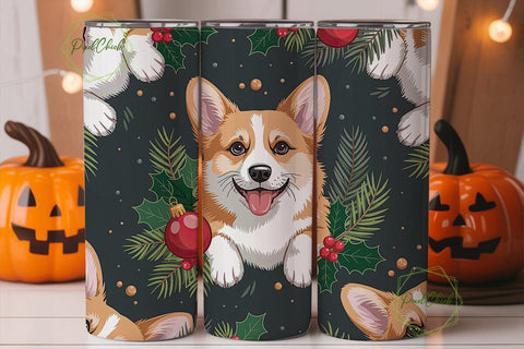 Corgi Christmas Winter Wonderland PNG Sublimation PixelChick 