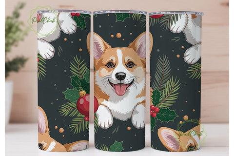 Corgi Christmas Winter Wonderland PNG Sublimation PixelChick 