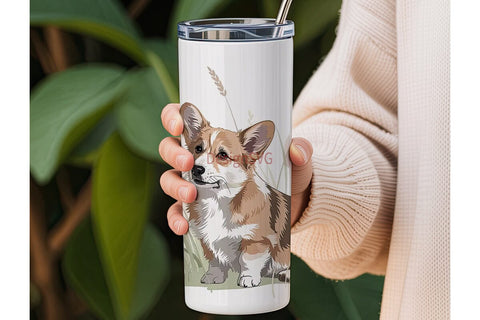 Corgi Dog 20oz Tumbler Design Sublimation DesignSVG 