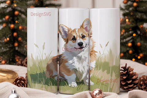 Corgi Dog 20oz Tumbler Design Sublimation DesignSVG 