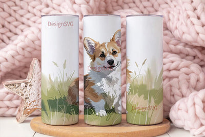 Corgi Dog 20oz Tumbler Design Sublimation DesignSVG 