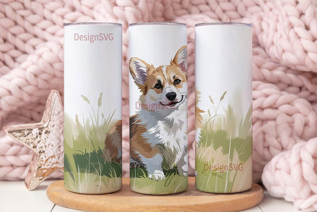 Corgi Dog 20oz Tumbler Design Sublimation DesignSVG 